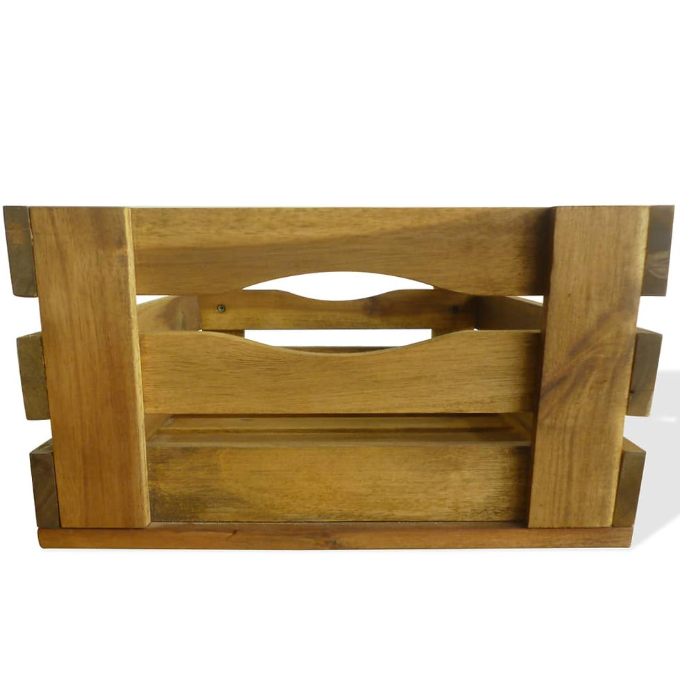 Thumbnail: vidaXL Apple Crate Set 2 Pieces Solid Acacia Wood
