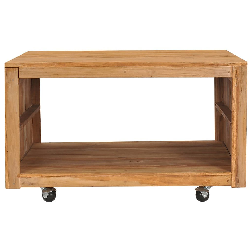 Thumbnail: vidaXL Coffee Table Solid Teak Wood End Couch Table 43.3"x23.6"/31.5"x31.5"