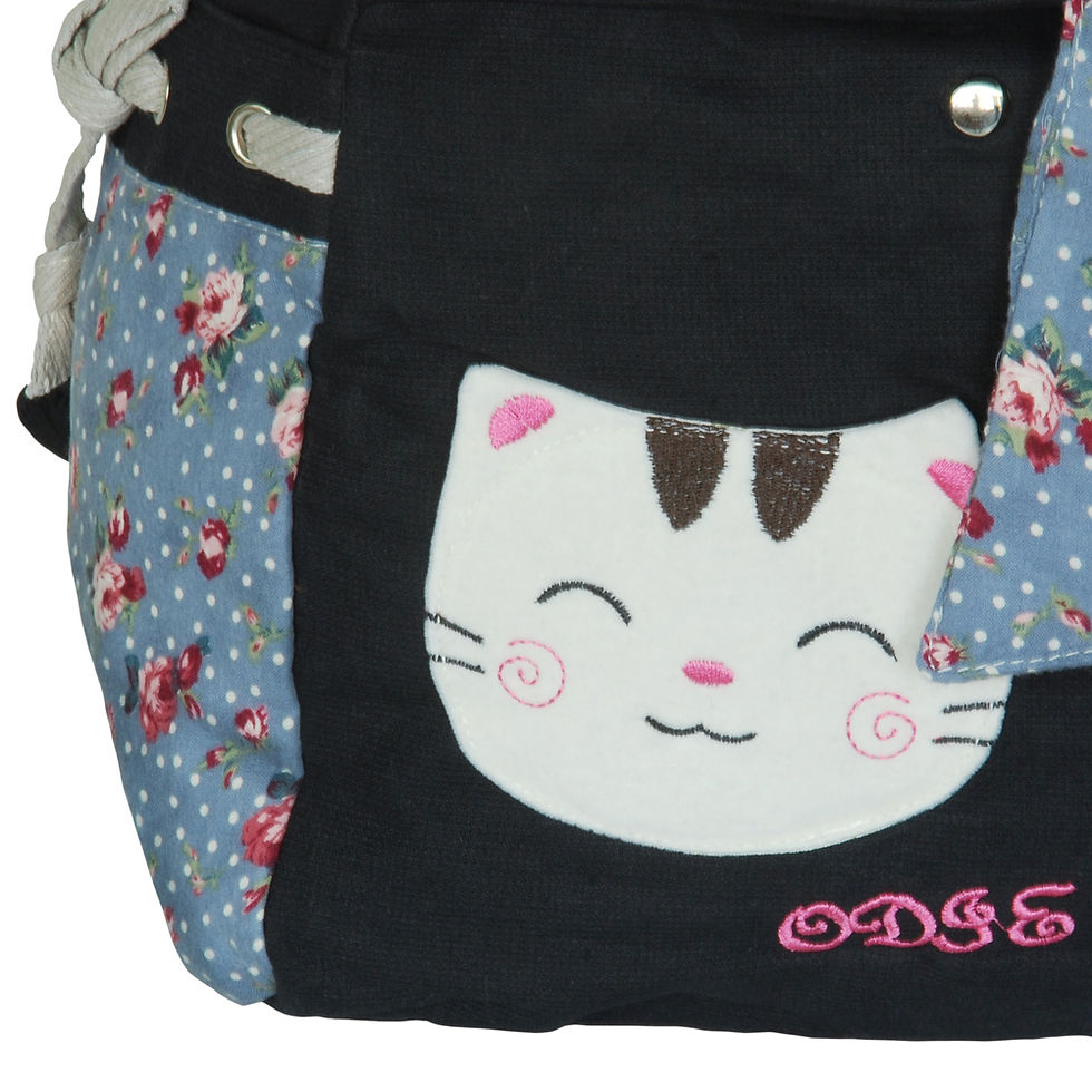 Thumbnail: [Endless Love] Fabric Art School Backpack Outdoor Daypack