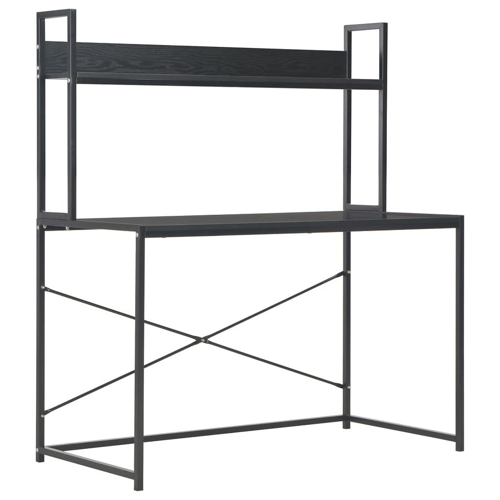 Thumbnail: vidaXL Computer Desk Black 47.2"x23.6"x54.3"
