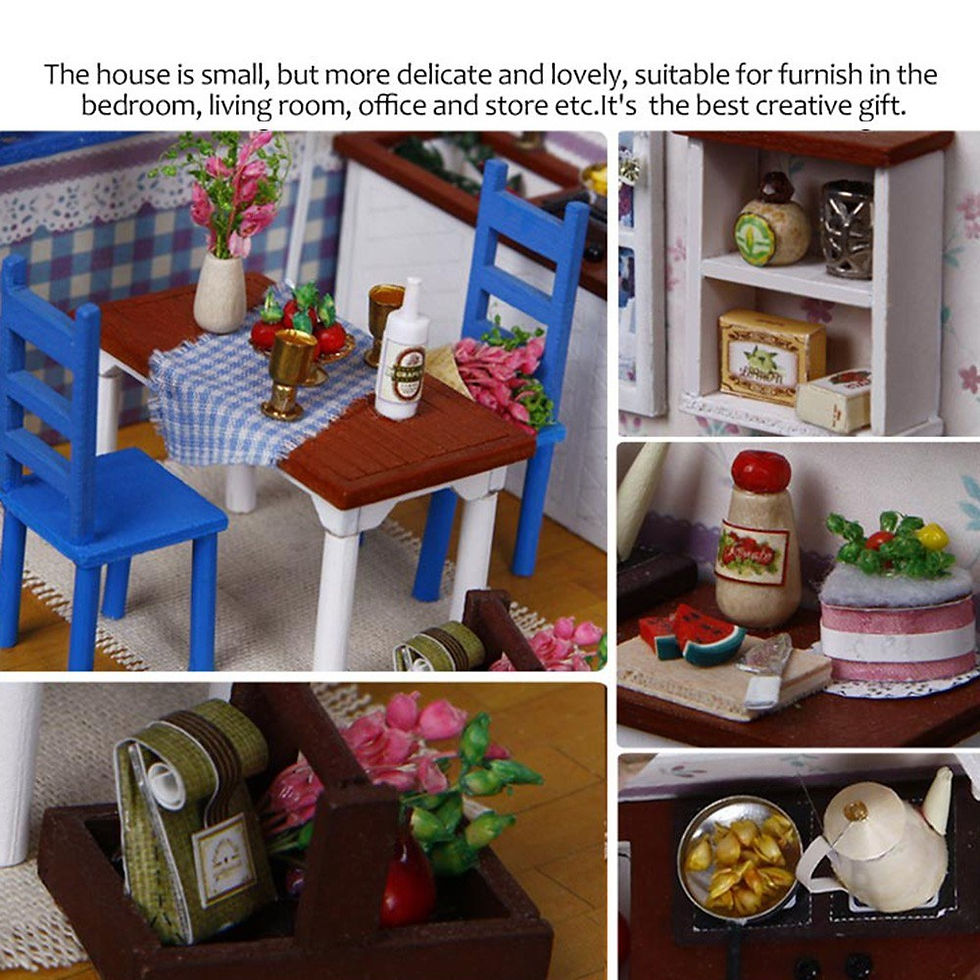 Thumbnail: Doll House Dream House DIY Miniature House Building Kit Wooden Furniture Toys fo