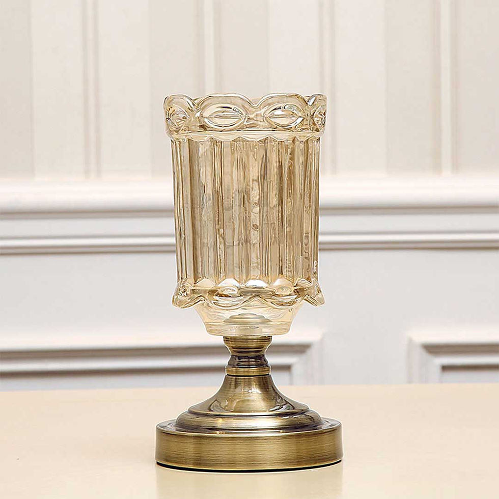 Thumbnail: 25cm 28.5cm Transparent Glass Flower Vase with Blue Flower Set