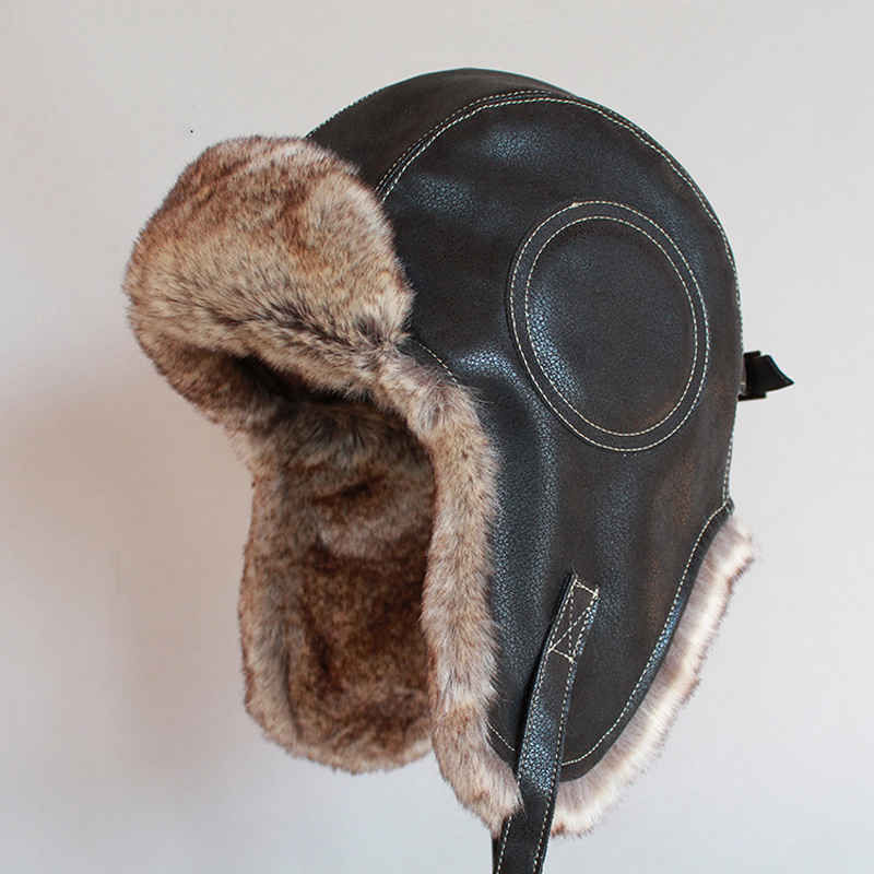 Thumbnail: Winter Ushanka Hat Men Women's  Pilot Aviator Bomber Snow Cap With Ear Flaps