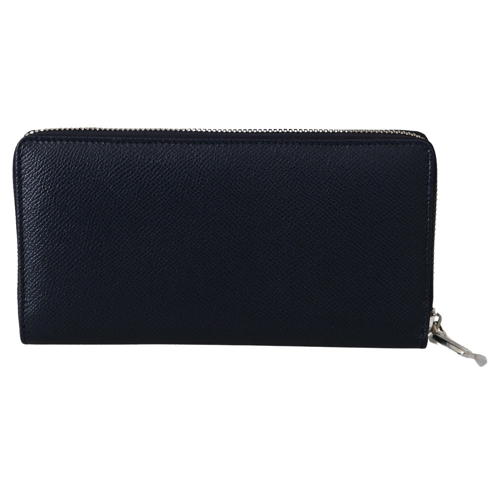 Thumbnail: Blue Dauphine Leather Continental Mens Clutch Wallet