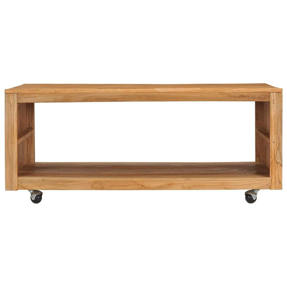 Thumbnail: vidaXL Coffee Table Solid Teak Wood End Couch Table 43.3"x23.6"/31.5"x31.5"
