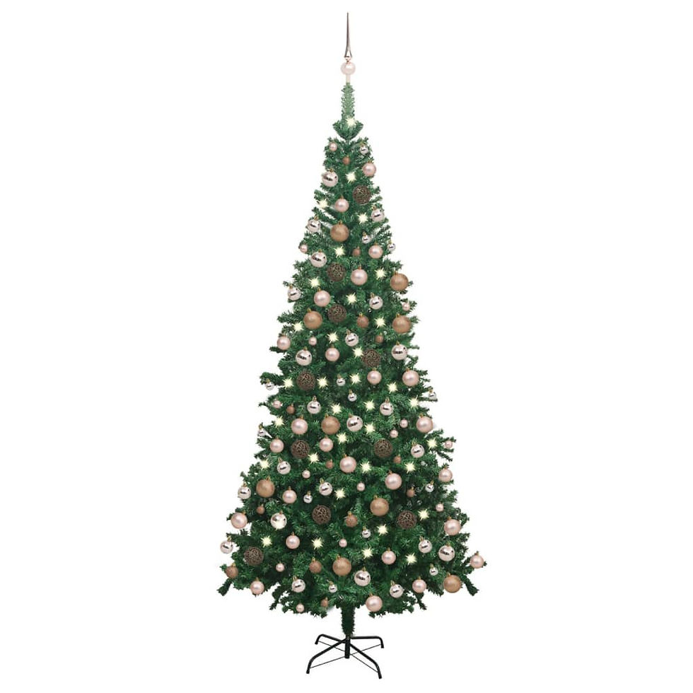 Thumbnail: vidaXL Artificial Christmas Tree with LEDs&Ball Set L Multi Colors/Sizes