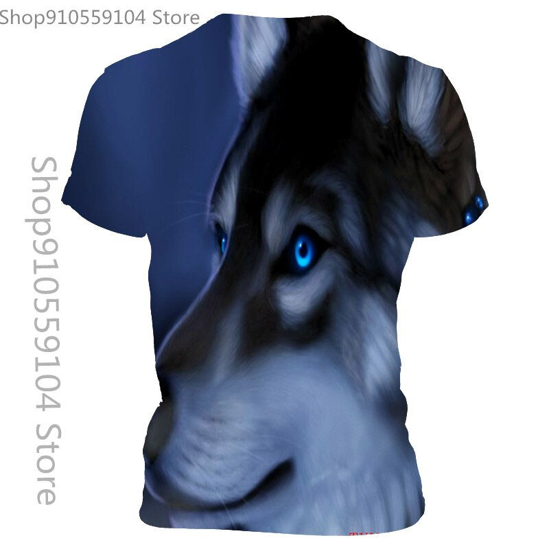Thumbnail: Summer Men And Women Casual Fashion Animal Wolf 3d Printing T-Shirt Personality