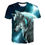 Thumbnail: Lovers Wolf Printed T shirts Men 3d T-shirts Drop Ship Top Tee Short Sleeve Cam