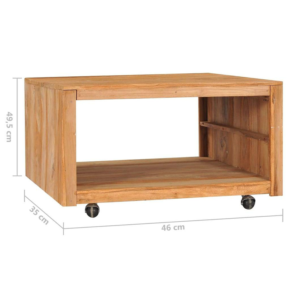 Thumbnail: vidaXL Coffee Table Solid Teak Wood End Couch Table 43.3"x23.6"/31.5"x31.5"