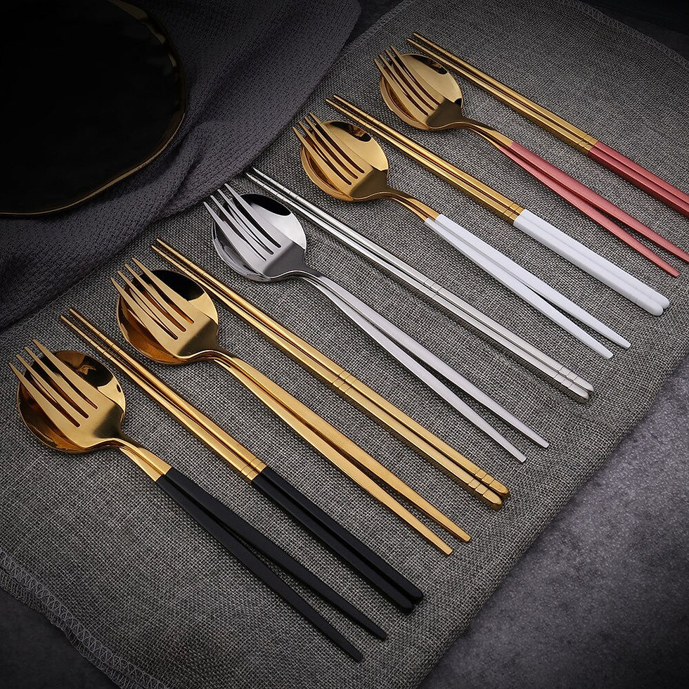 Thumbnail: TUUTH Dinner Set Cutlery Stainless Steel Tableware Knife Fork Spoon Dinnerware.