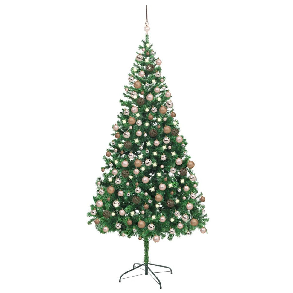 Thumbnail: vidaXL Artificial Christmas Tree with LEDs&Ball Set L Multi Colors/Sizes