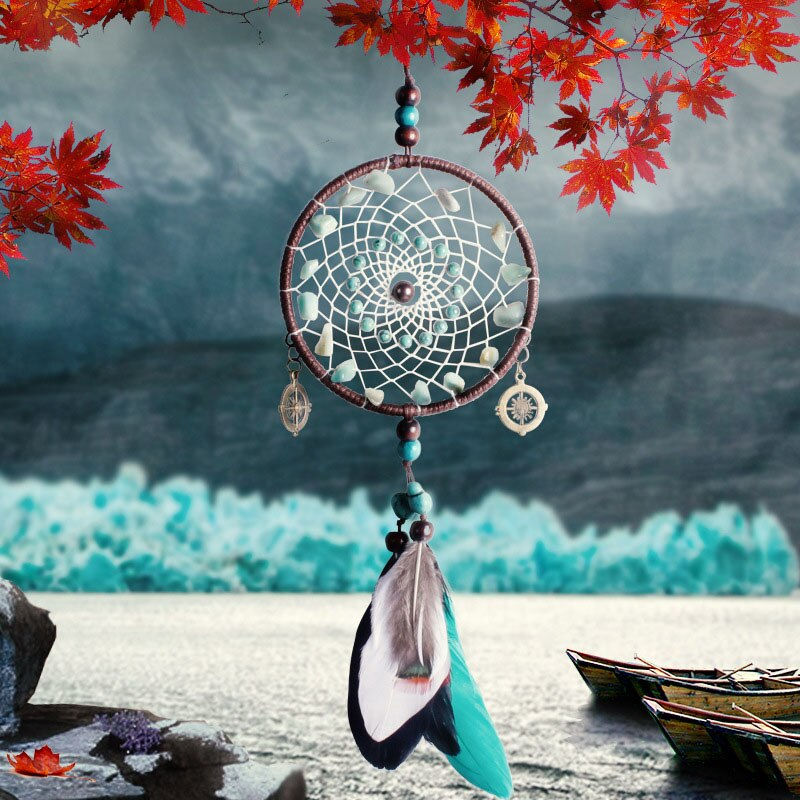 Thumbnail: Colorful True feather dream catcher lights up Creative dreamcatcher girls pract