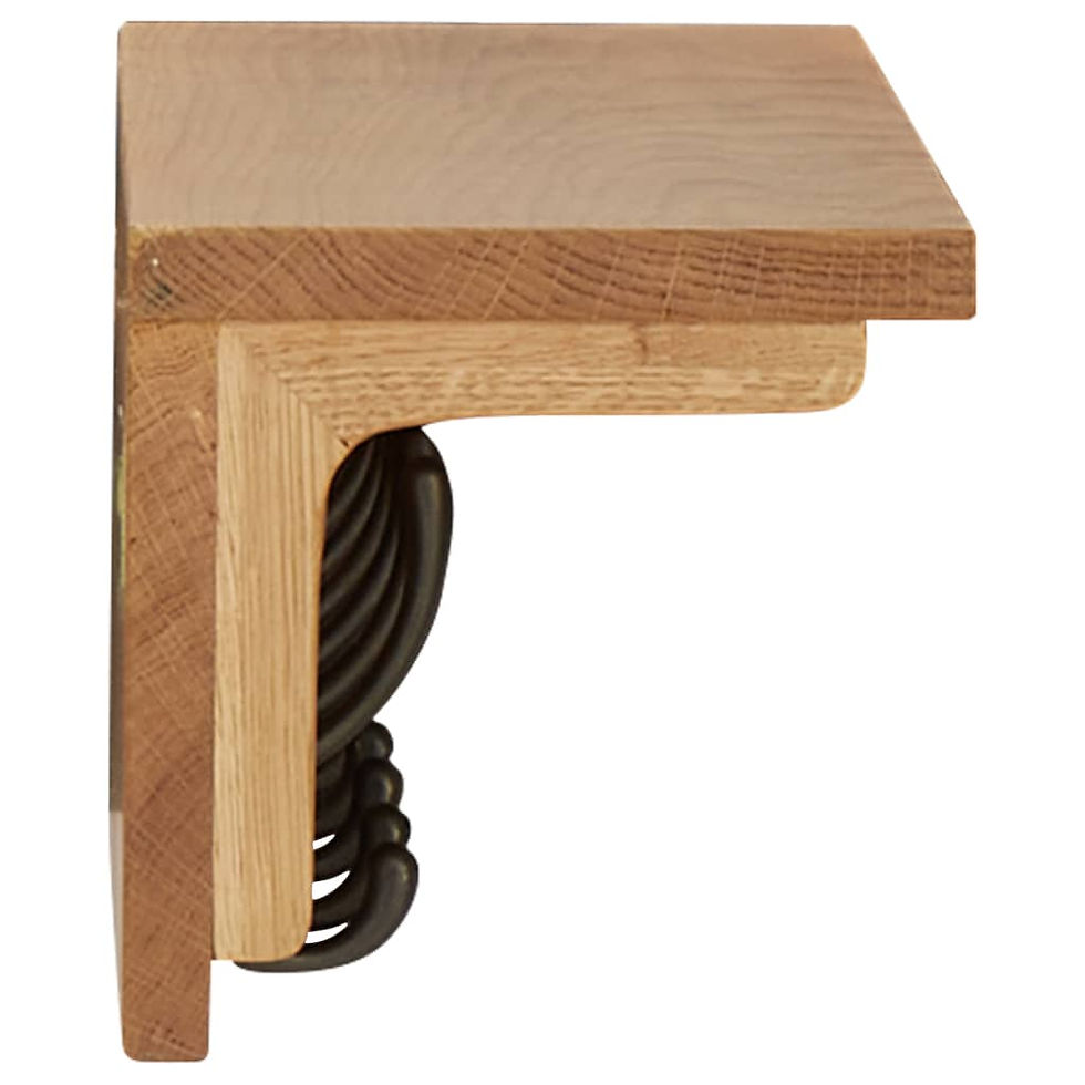 Thumbnail: vidaXL Coat Rack Solid Oak Wood Stand Wall Mounted Hook Hanger 23.6"/35.4"