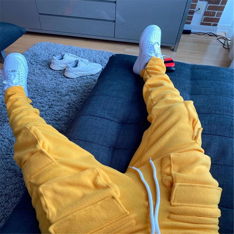 Thumbnail: Streetwear Men's Cargo Pants Pockets Sweat Pants Casual Trousers Mens