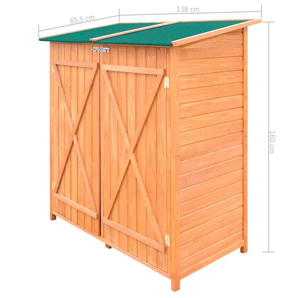 Thumbnail: vidaXL Wooden Shed Garden Tool Shed Storage Room Large