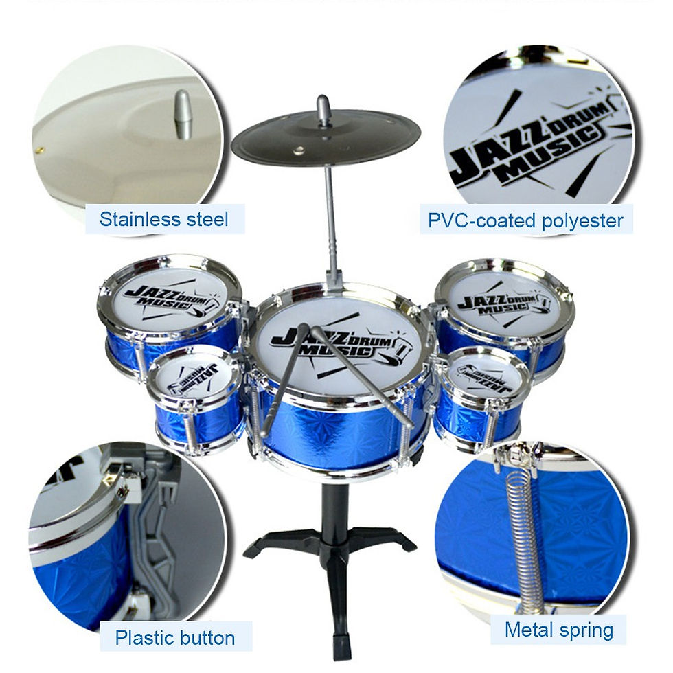 Thumbnail: Kids Musical Toys Simulation Jazz Drum Music with 5 Drums Sets Beat Children's E