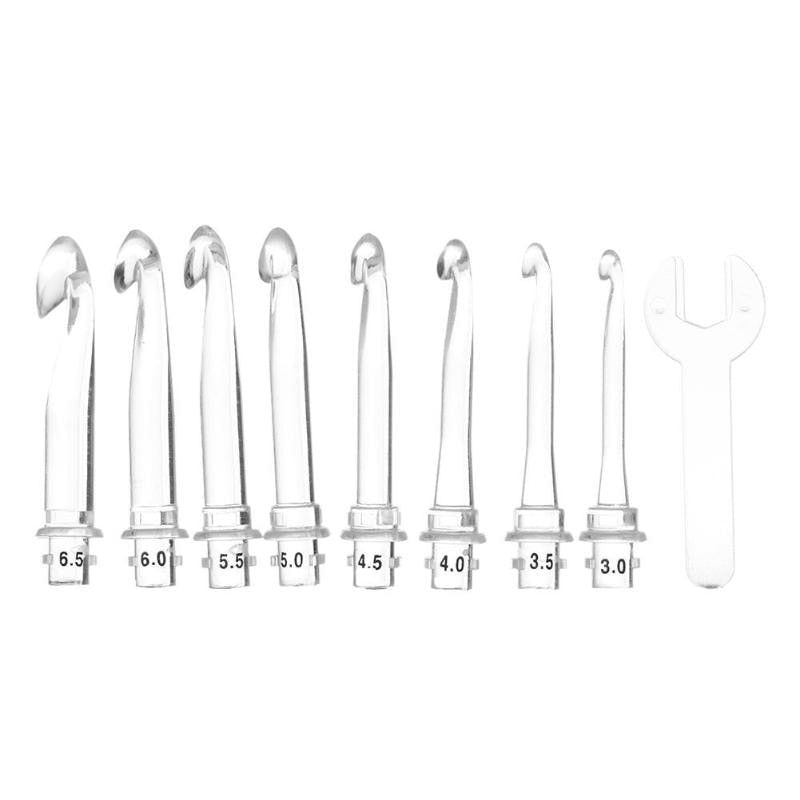 Thumbnail: 9 in 1 Light Up Crochet Hooks Knitting Needles USB Rechargeable LED Knitting Too