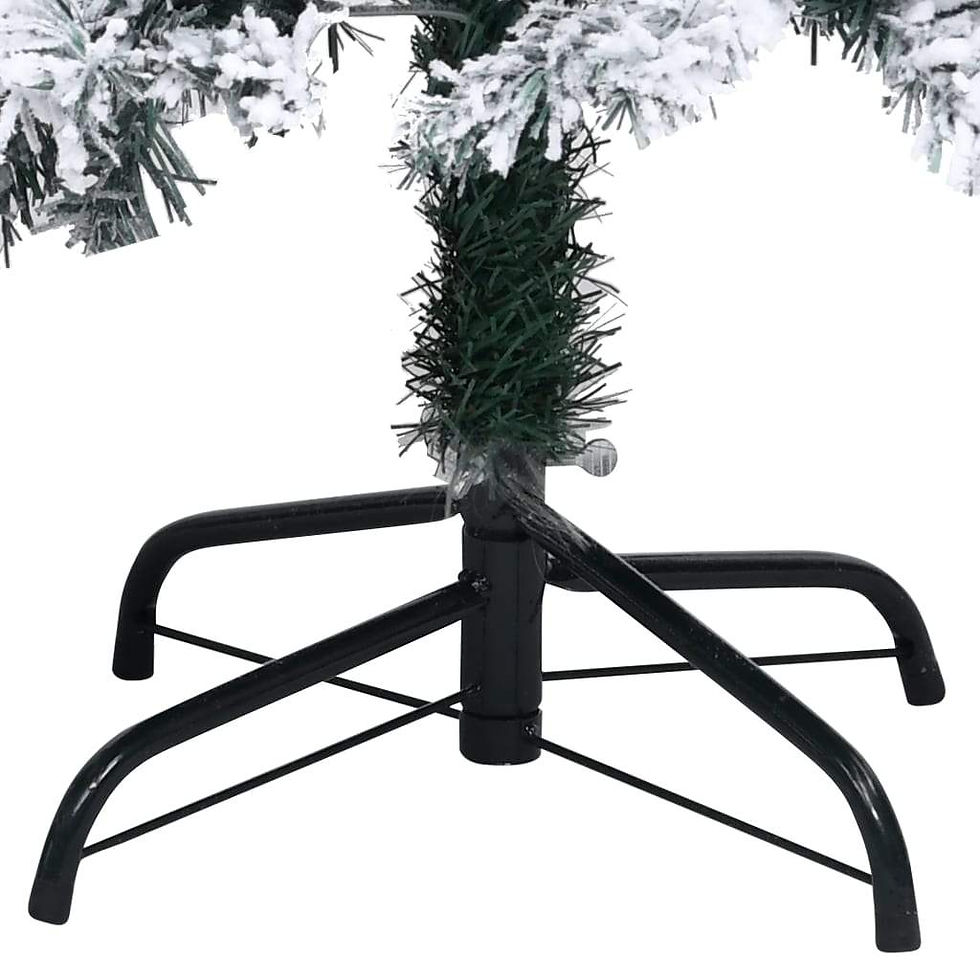 Thumbnail: vidaXL Artificial Christmas Tree with Flocked Snow Green PVC Tree Multi Sizes