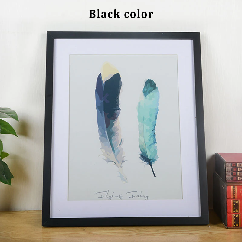 Thumbnail: A4 A3 Wooden Frame Black White Color Photo Frames for Wall Art Picture Frames  