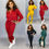 Thumbnail: 4 Colors Autumn Women Casual Solid Colors Outfit,Casual Suits Outwear Plus Size