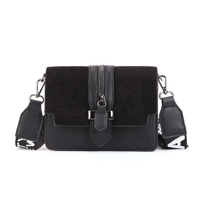Thumbnail: Mini Retro Wide Shoulder Strap Messenger Bag