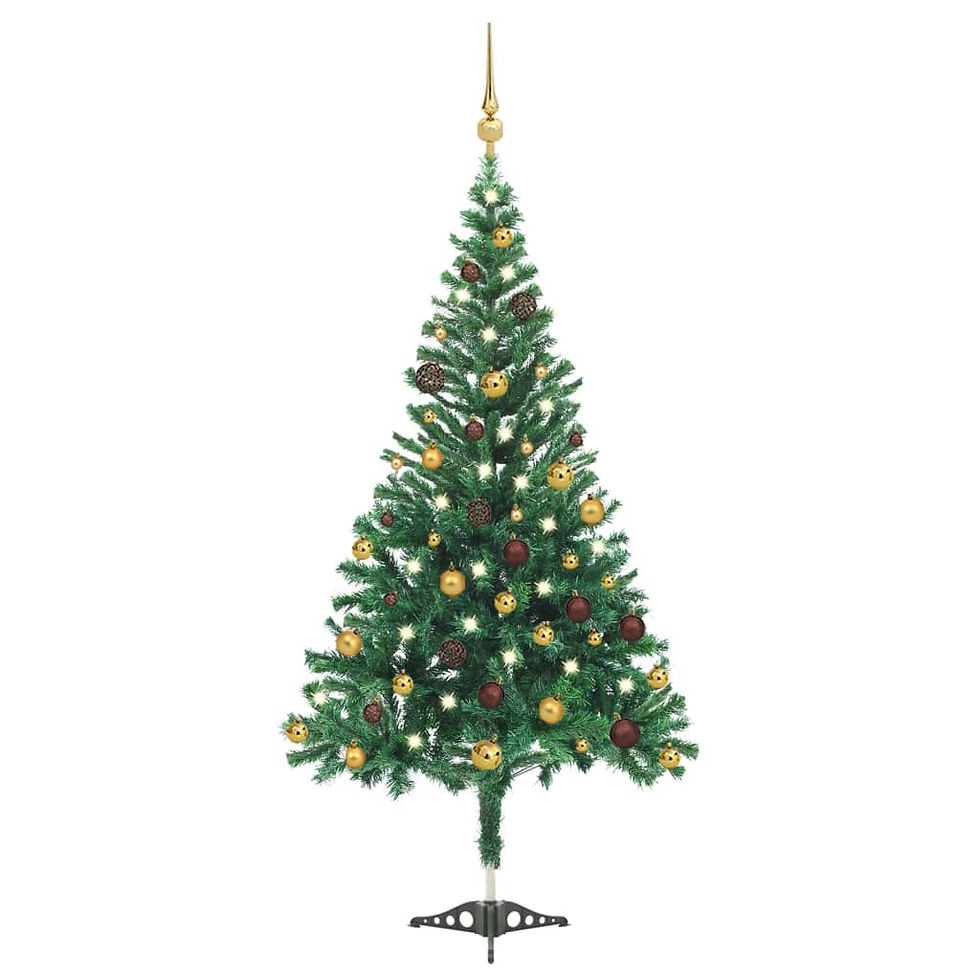 Thumbnail: vidaXL Artificial Christmas Tree with LEDs&Ball Set L Multi Colors/Sizes