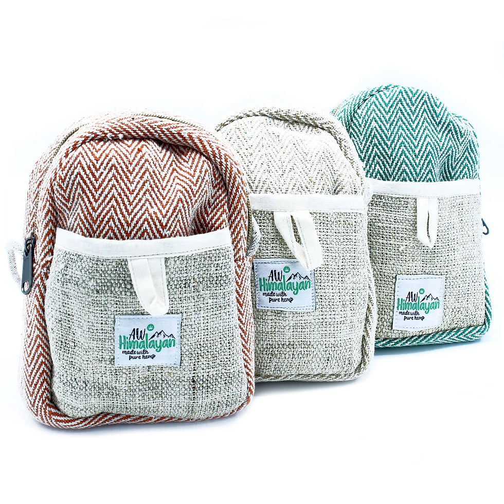 Thumbnail: Body-Cross Natural Hemp & Jhari Travel Bag