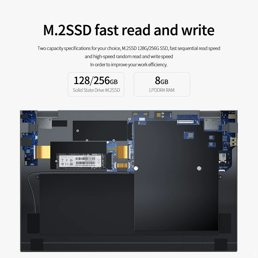 Thumbnail: KUU Xbook 14.1 Inch 8GB DDR4 RAM Intel Celeron J4115 Bluetooth WiFi Windows 10 