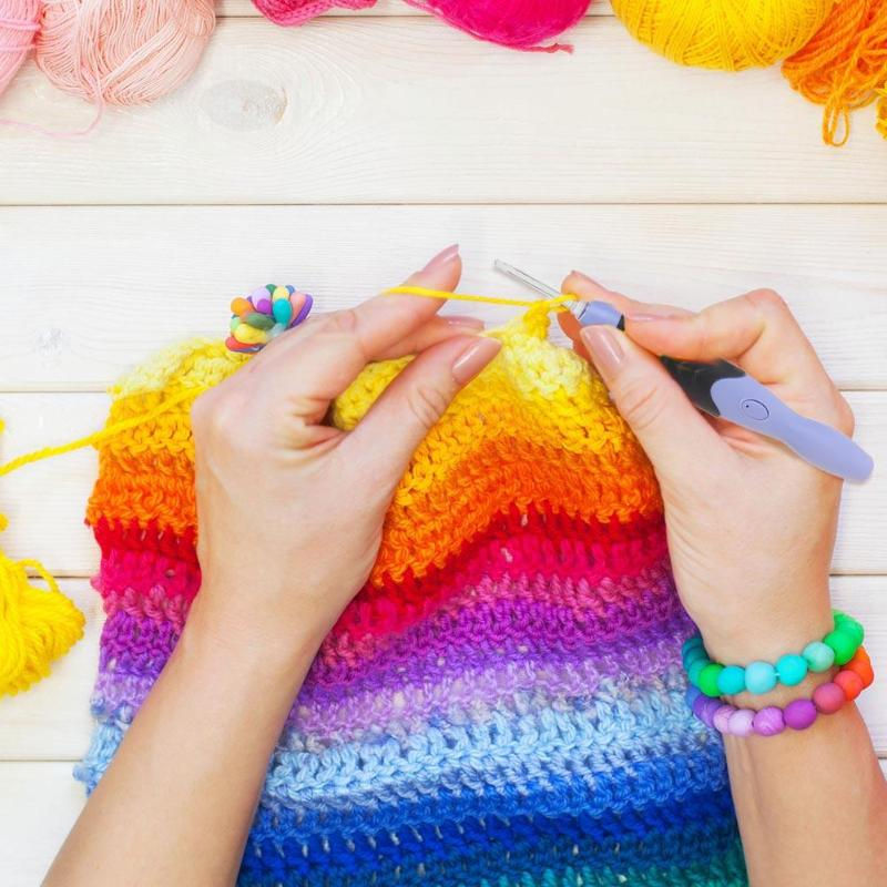 Thumbnail: 9 in 1 Light Up Crochet Hooks Knitting Needles USB Rechargeable LED Knitting Too