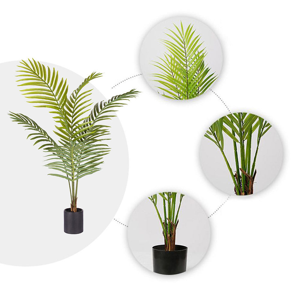 Thumbnail: 120cm Green Artificial Indoor Rogue Areca Palm Tree Fake Tropical Plant Home Off