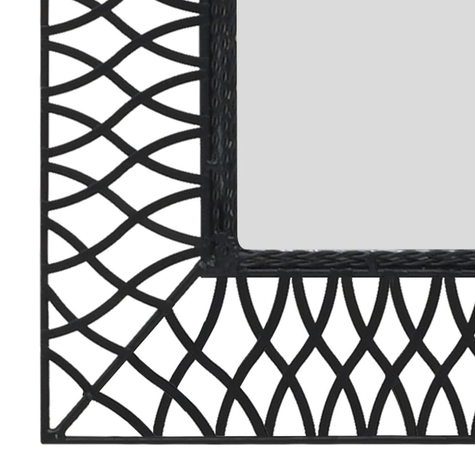 Thumbnail: vidaXL Garden Wall Mirror Arched Steel Frame Black Outdoor Decor 19.6"/23.6"