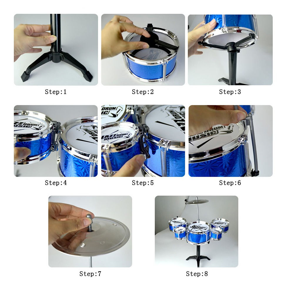 Thumbnail: Kids Musical Toys Simulation Jazz Drum Music with 5 Drums Sets Beat Children's E