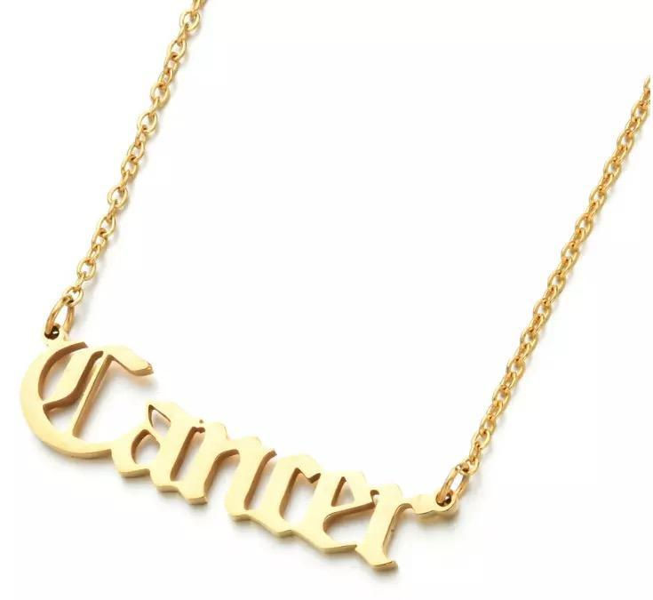 Thumbnail: Old English Zodiac Necklace