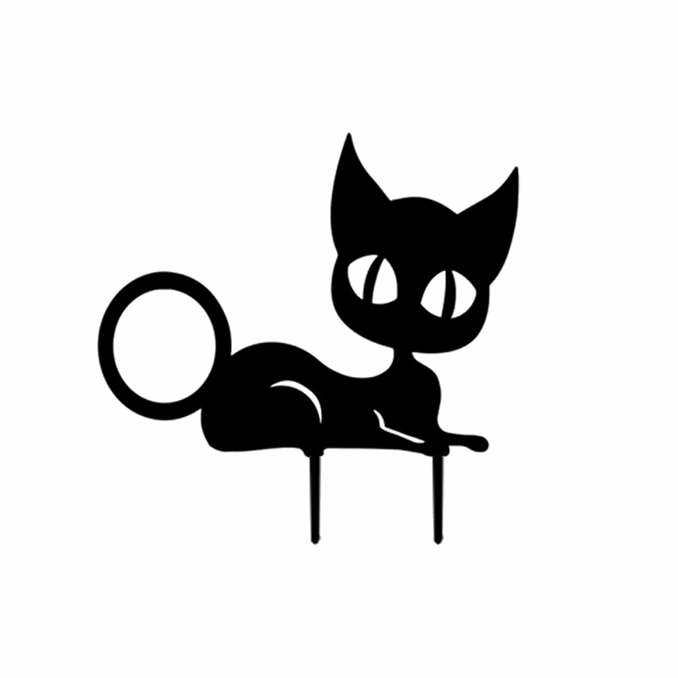 Thumbnail: Cat Garden Decoration Acrylic Waterproof Cat Yard Art Statues For Garden Backya