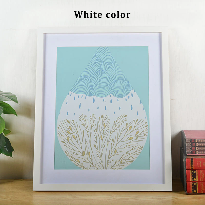 Thumbnail: A4 A3 Wooden Frame Black White Color Photo Frames for Wall Art Picture Frames  