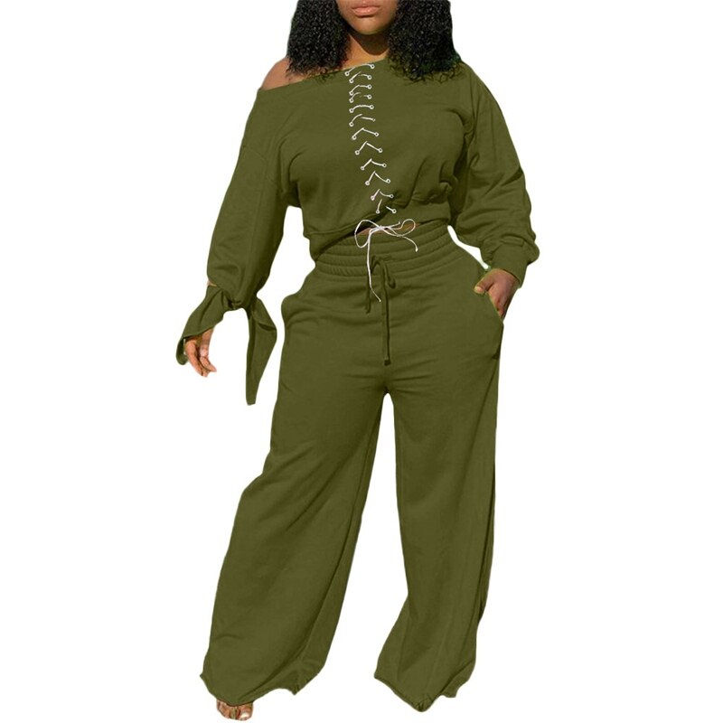Thumbnail: Autumn Two Piece Set for Women Wear Solid  Matching Sets for Women Sweat Suits