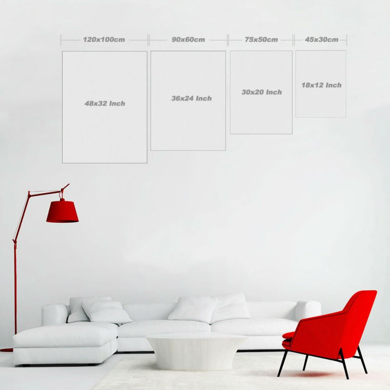 Thumbnail: Triptych Landscape Painting Gradient tree Home Decoration Frameless Canvas  Liv