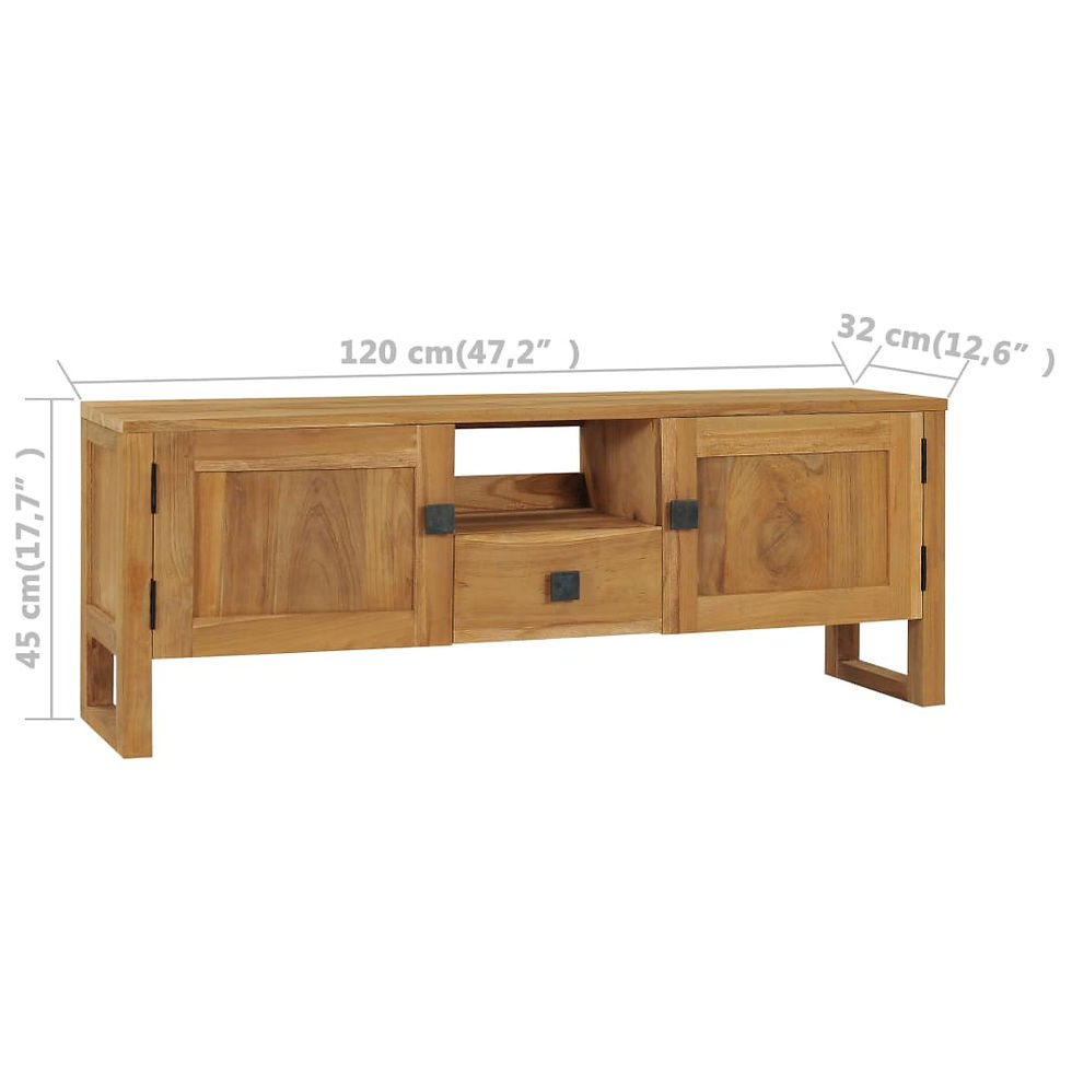 Thumbnail: vidaXL TV Cabinet 47.2"x12.6"x17.7"Solid Teak Wood