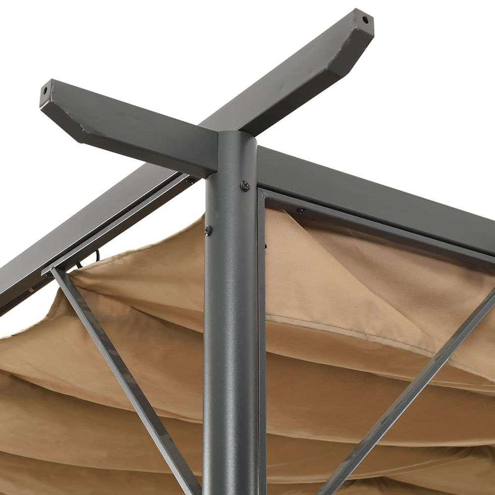Thumbnail: vidaXL Pergola with Retractable Roof  Steel Outdoor Sunshade Multi Colors