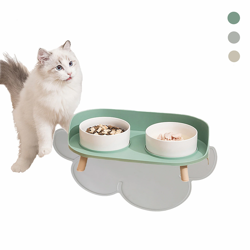 Thumbnail: SUPREPET Elevated Cat Bowl Non Slip Raised Pet Bowls Ceramics Feeder for Cats M
