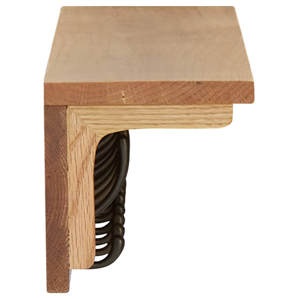 Thumbnail: vidaXL Coat Rack Solid Oak Wood Stand Wall Mounted Hook Hanger 23.6"/35.4"