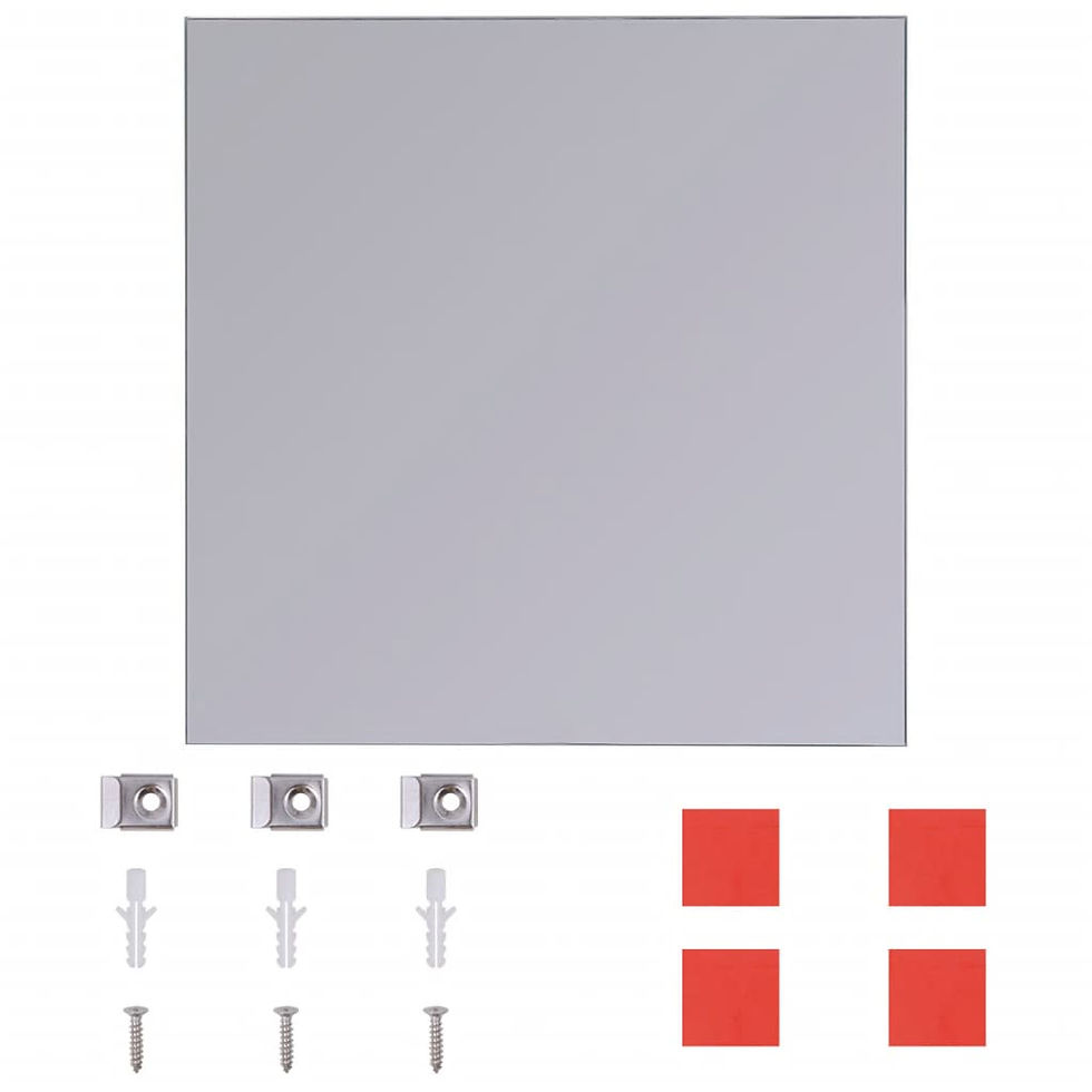 Thumbnail: vidaXL 8/16x Frameless Mirror Tiles Glass Wall Mirror Home Decor Bathroom