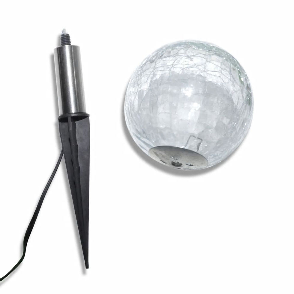 Thumbnail: vidaXL 3/6x Solar Bowl LED Garden Lights with Spike Anchors & Solar Panel