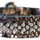 Thumbnail: Sprinkle Clear Crystal Jeweled Dragon Skin Genuine Leather Dog Collar