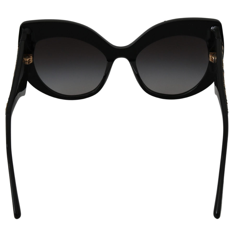 Thumbnail: Black Gold Sequin DG4326 Butterfly Polarized Sunglasses
