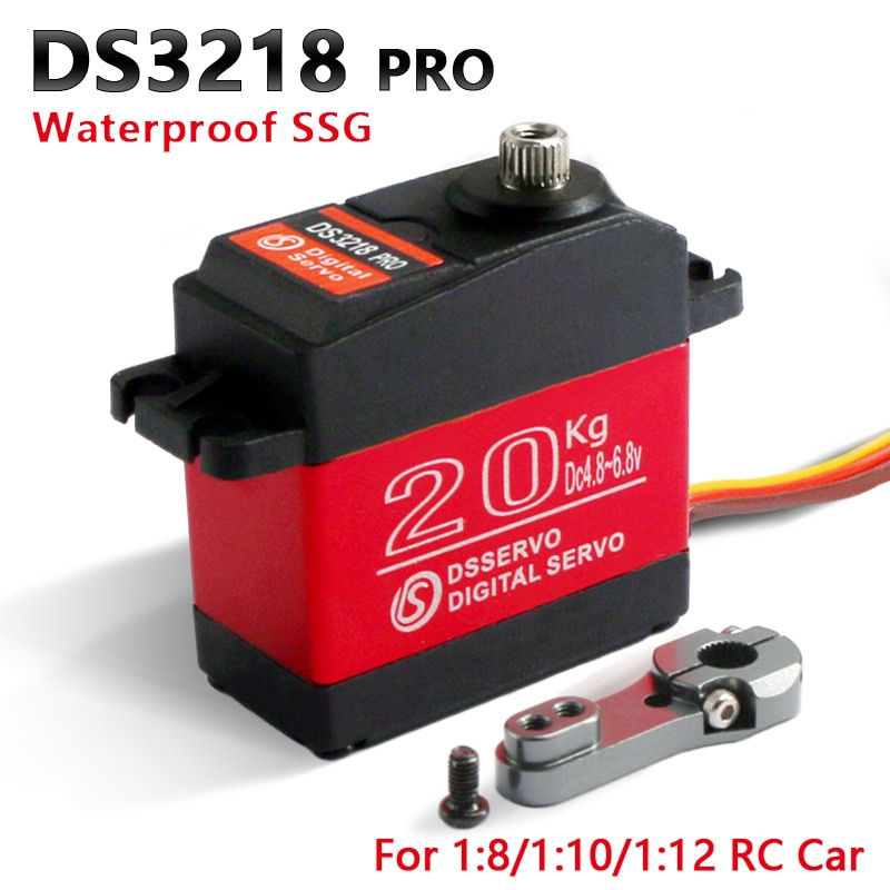Thumbnail: 1X Waterproof Rc Servo DS3218 Update PRO High Speed 20kg/.09s for 1/8 1/10 Scale