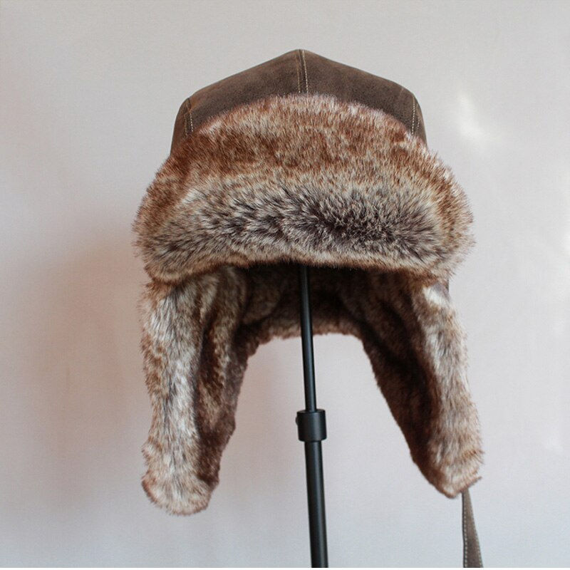 Thumbnail: Winter Ushanka Hat Men Women's  Pilot Aviator Bomber Snow Cap With Ear Flaps