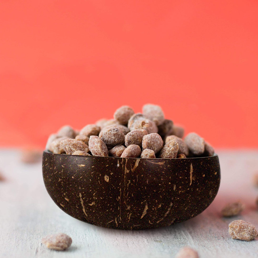 Thumbnail: Set 2 Mother of Pearl Inlay Coconut Bowl Serving Fruits & Dry Snack for Kitchen 