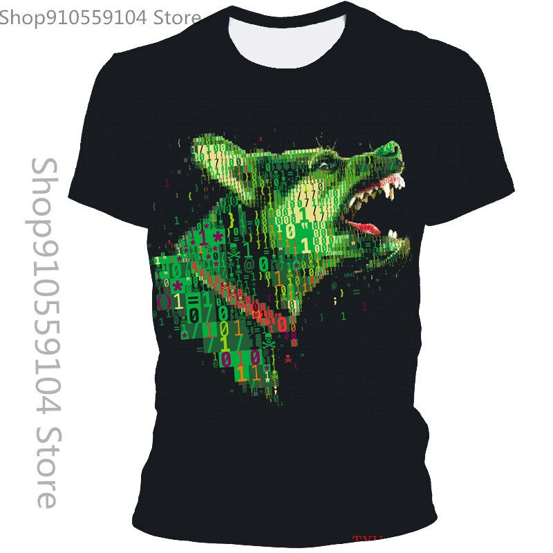 Thumbnail: Summer Men And Women Casual Fashion Animal Wolf 3d Printing T-Shirt Personality