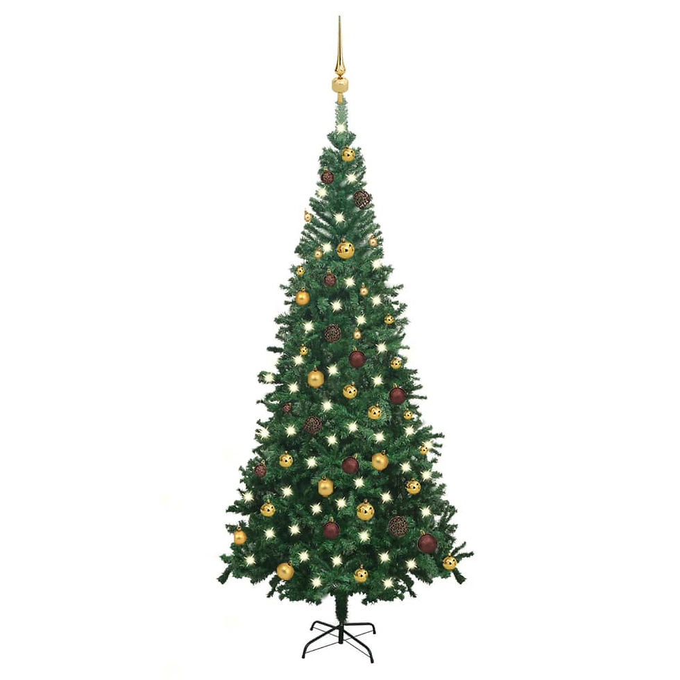 Thumbnail: vidaXL Artificial Christmas Tree with LEDs&Ball Set L Multi Colors/Sizes